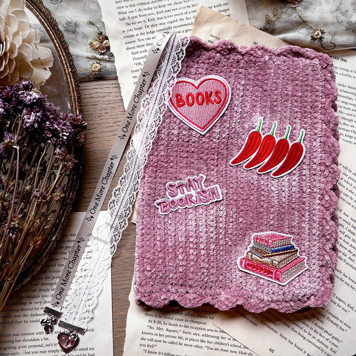 CUSTOMIZE Bookish Patches Book Cover. Journal Cover.