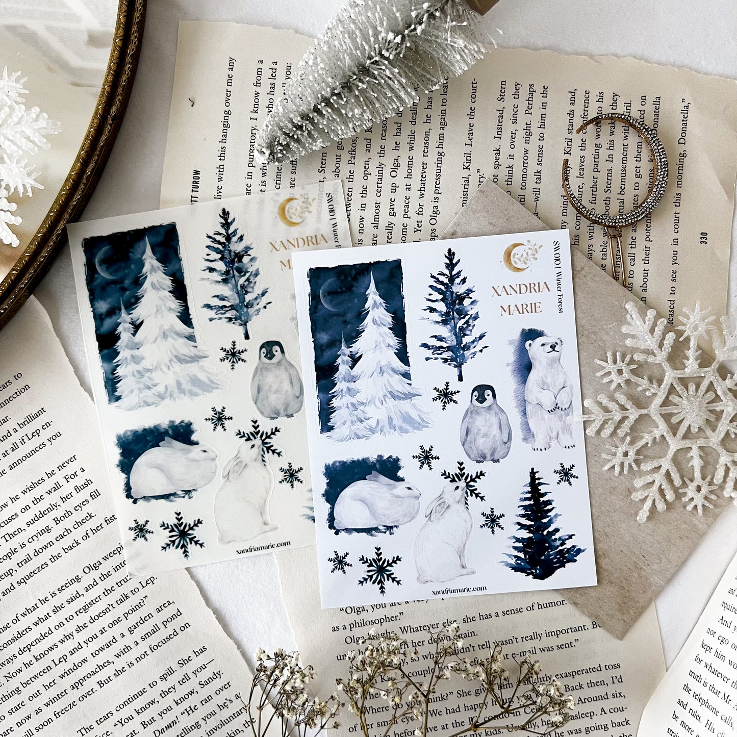 Winter Forest & Animals Sticker Sheet