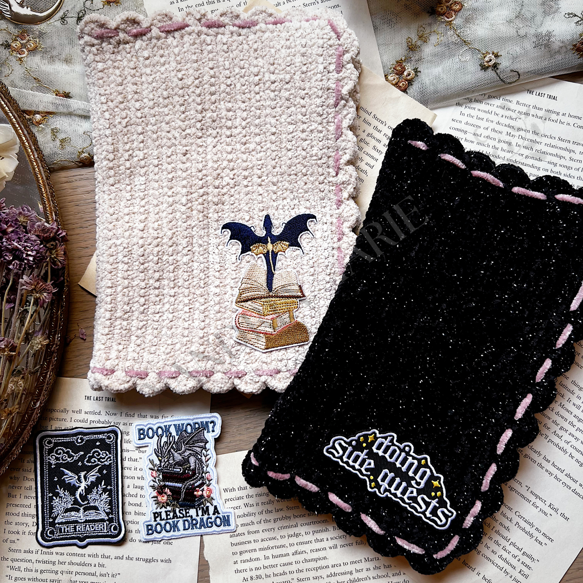 CUSTOMIZE Dragon Reader Patch Book Cover. Journal Cover.