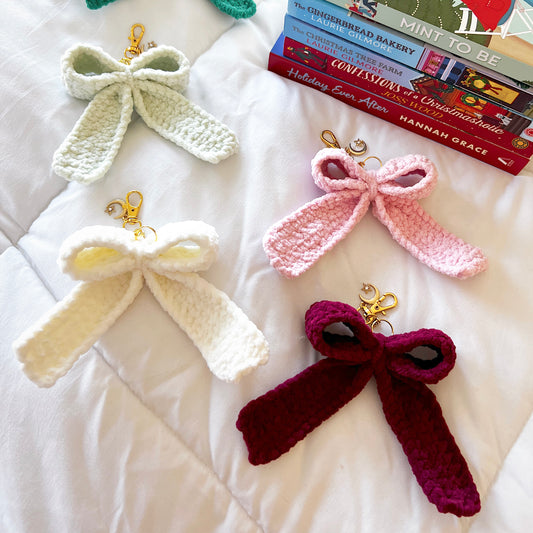 Crochet Bow Keychain