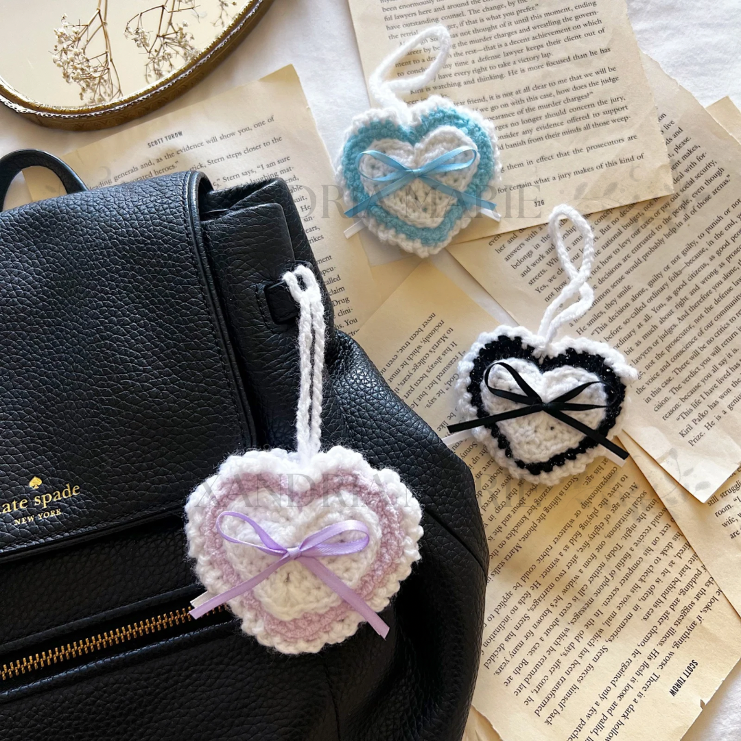Coquette Heart Pouch Keychain