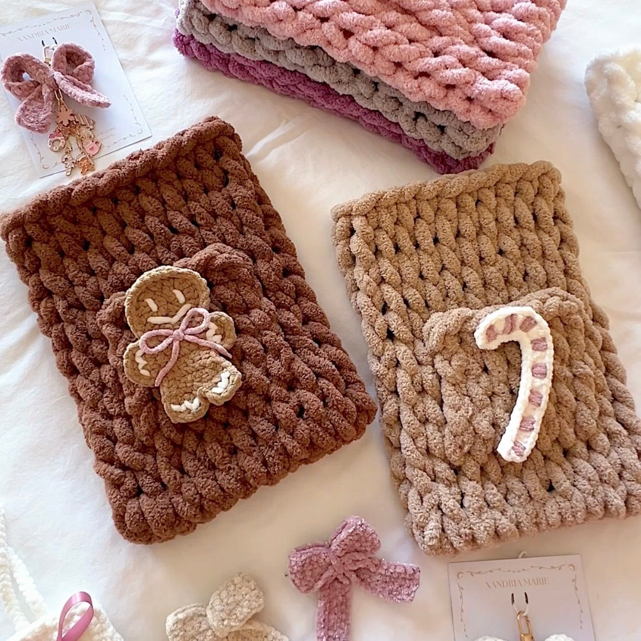 Christmas Crochet Appliqué Clips