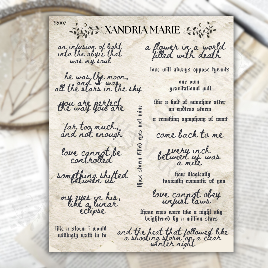 Lovely Thoughts Sticker Sheet