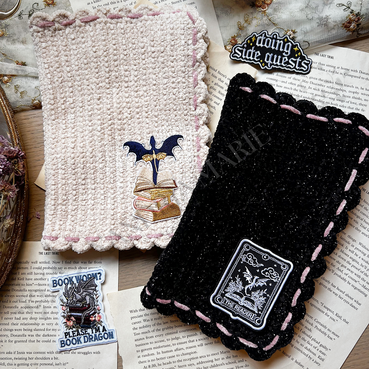 CUSTOMIZE Dragon Reader Patch Book Cover. Journal Cover.