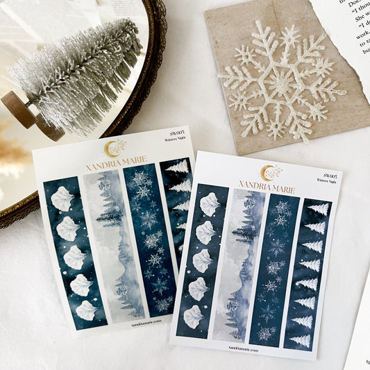 Winter Washi Sticker Sheet