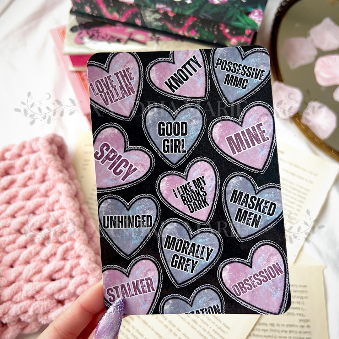 Dark Romance Reader Hearts Kindle Insert