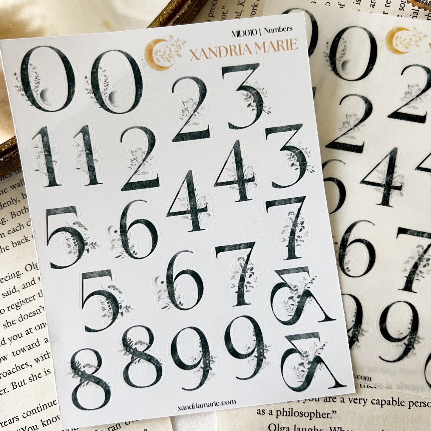 Numbers Sticker Sheet