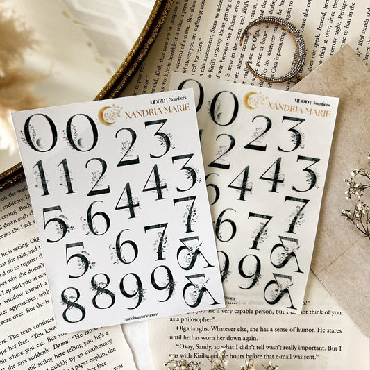 Numbers Sticker Sheet