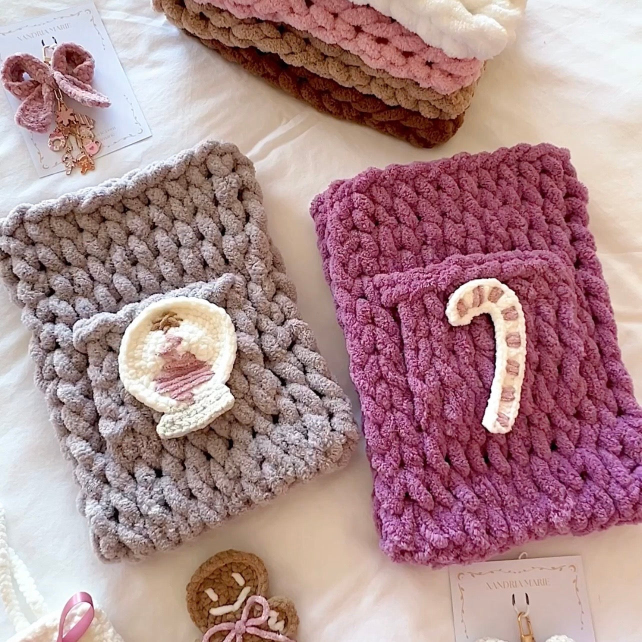 Christmas Crochet Appliqué Clips