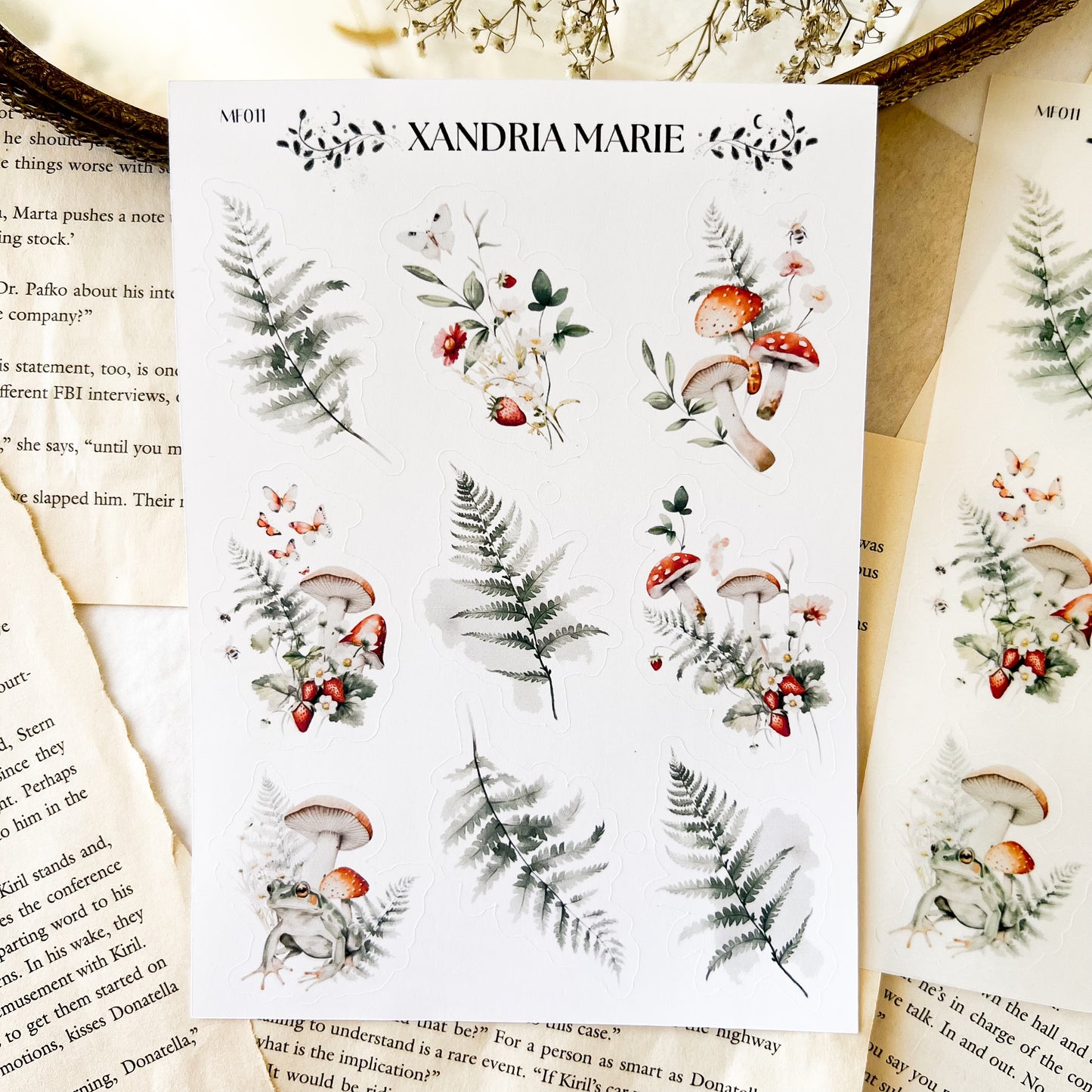 Leaves & Mushrooms Sticker Sheet