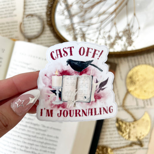 Cast Off! I’m Journaling Vinyl Diecut Sticker