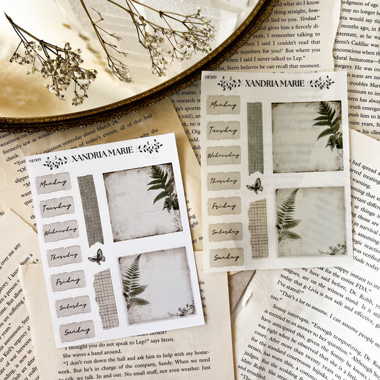 Forest Days of the Week Sticker Sheet