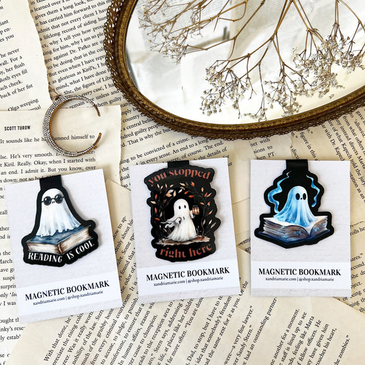 Spooky Ghost Magnetic Bookmarks