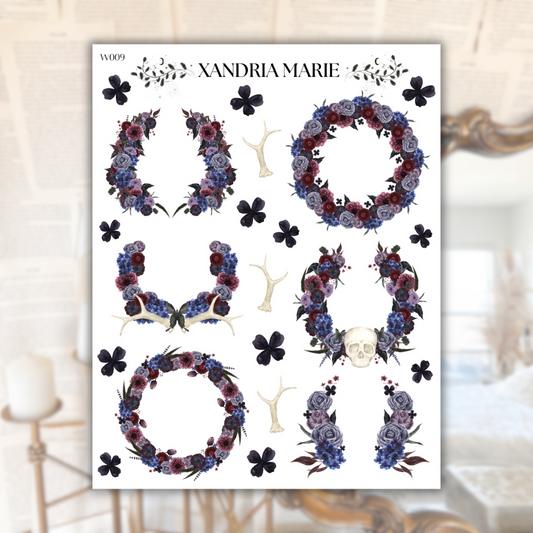 Gothic Wreaths Sticker Sheet