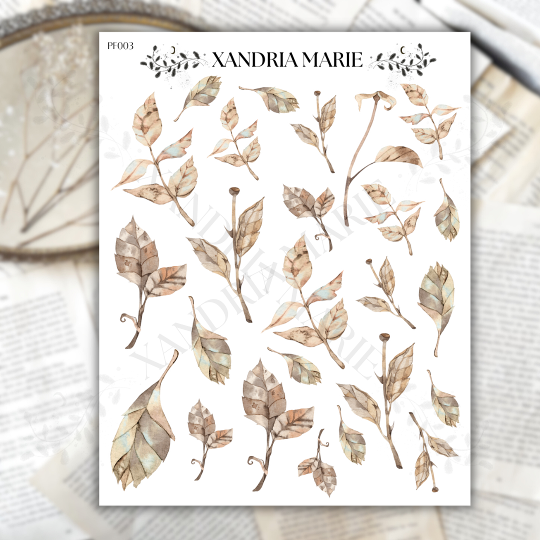 Golden Leaves Sticker Sheet