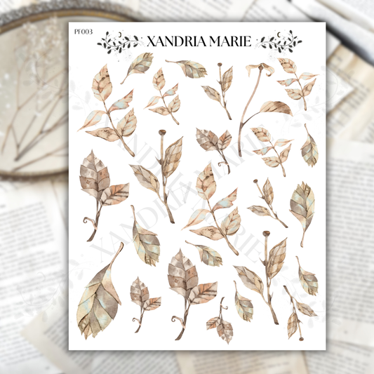 Golden Leaves Sticker Sheet