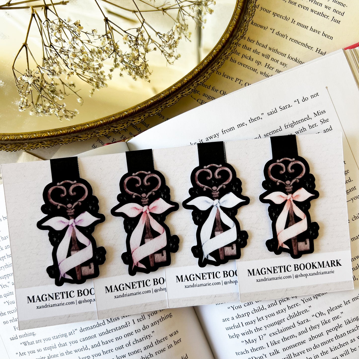 Bow & Key Magnetic Bookmarks