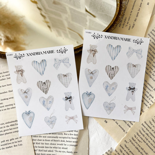Hearts & Teddy Bears Sticker Sheet