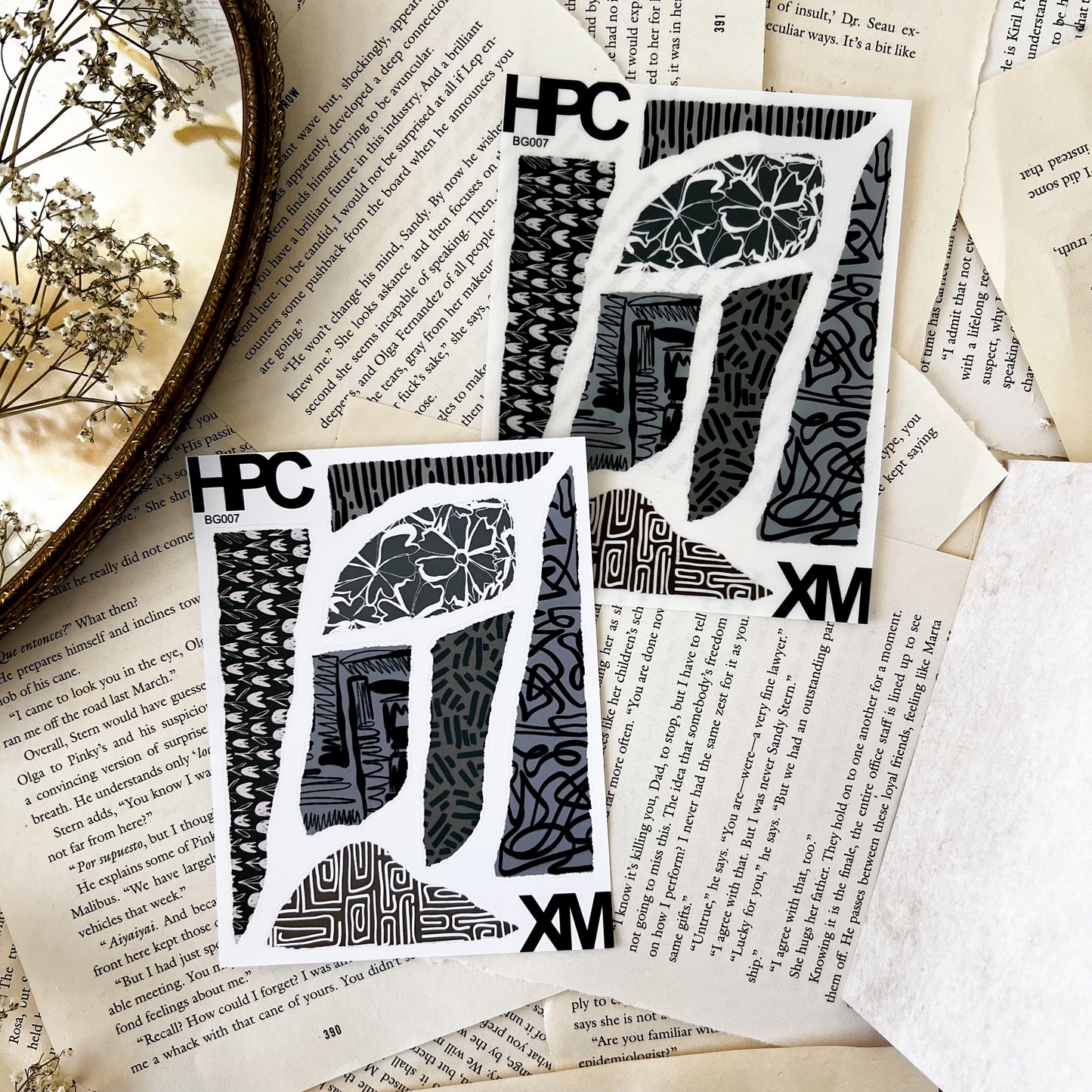 HPX x XM Grunge Ripped Patterns Sticker Sheet