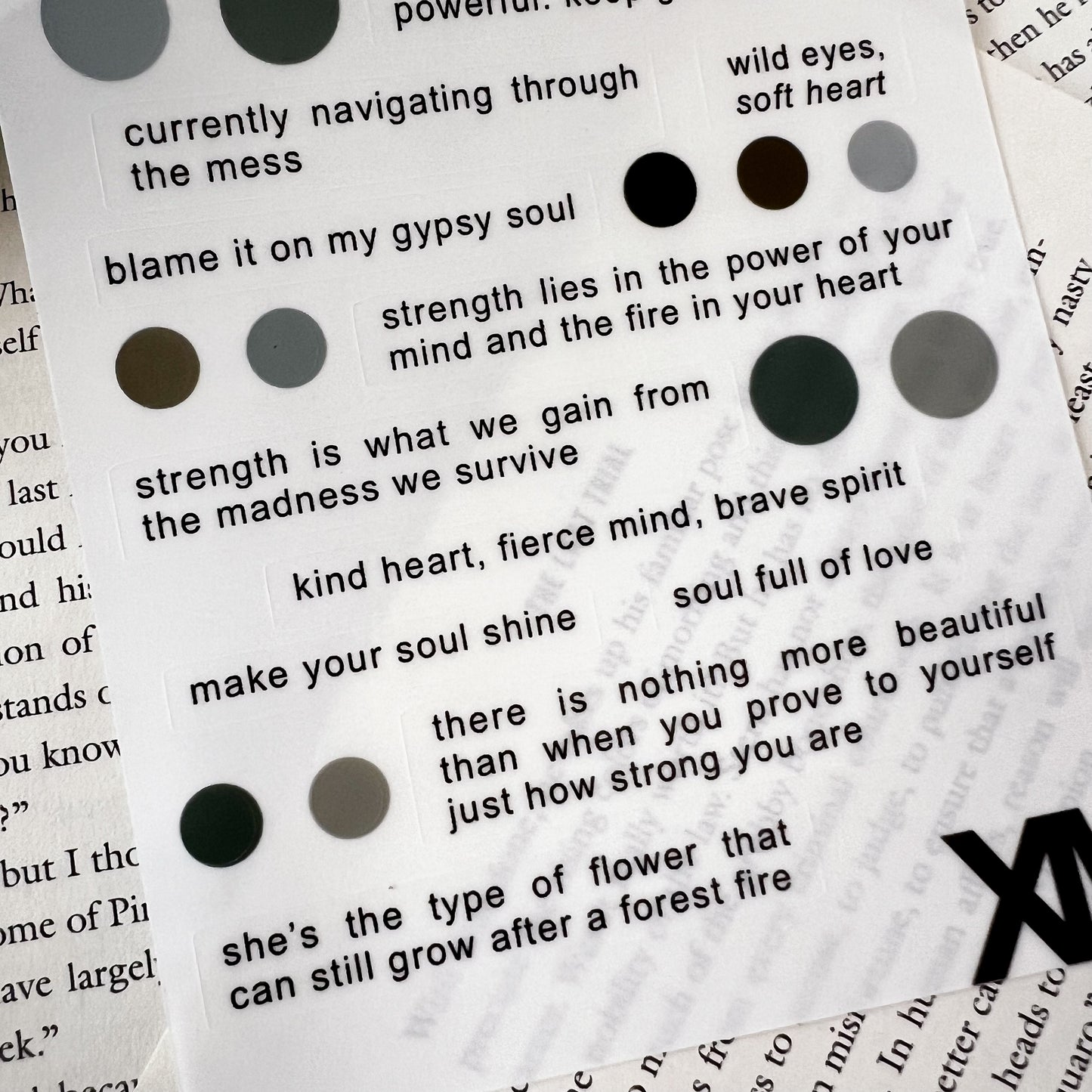 HPX x XM Quotes Sticker Sheet