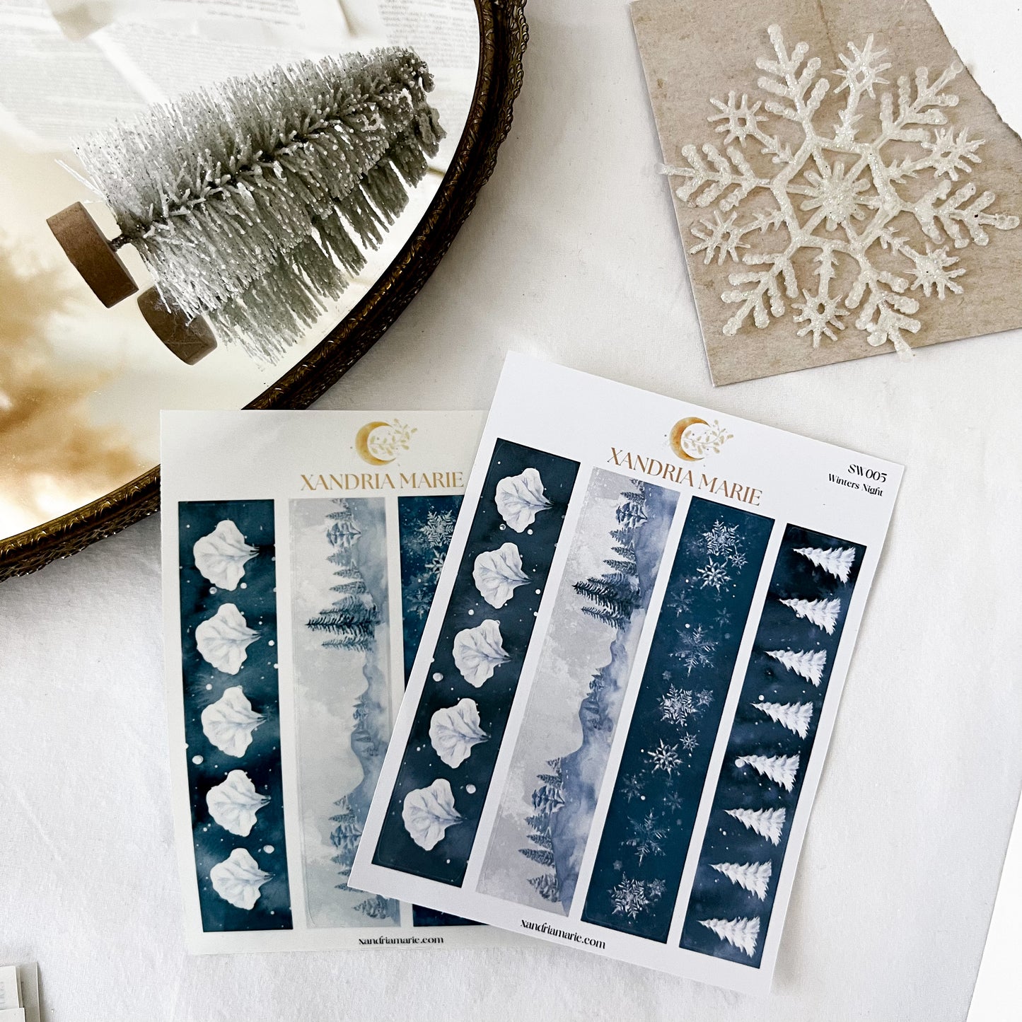 Winter Washi Sticker Sheet