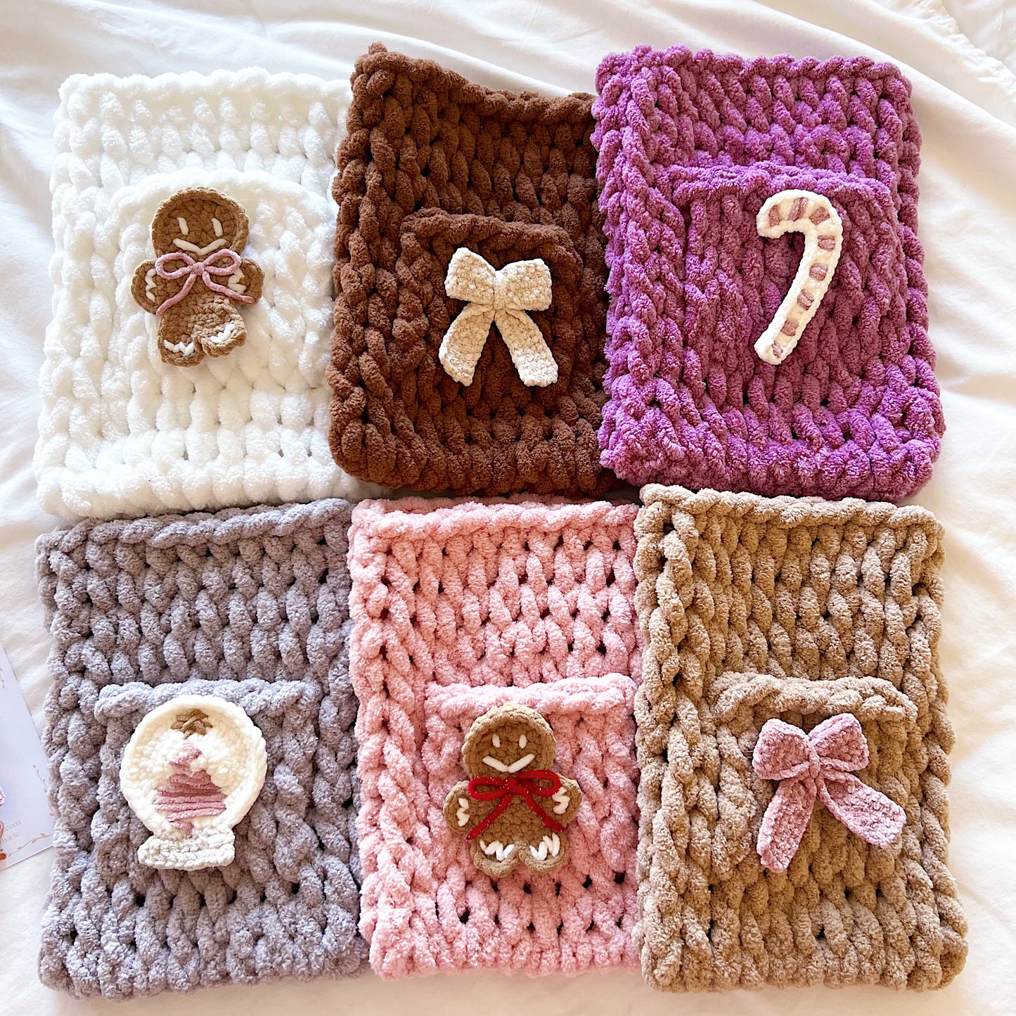 Christmas Crochet Appliqué Clips