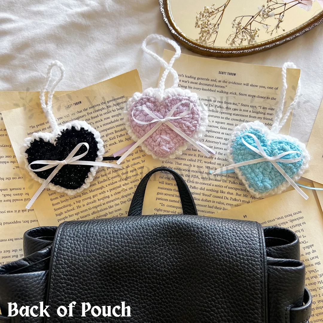 Coquette Heart Pouch Keychain