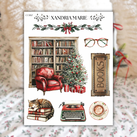 Cozy Christmas Reading Sticker Sheet