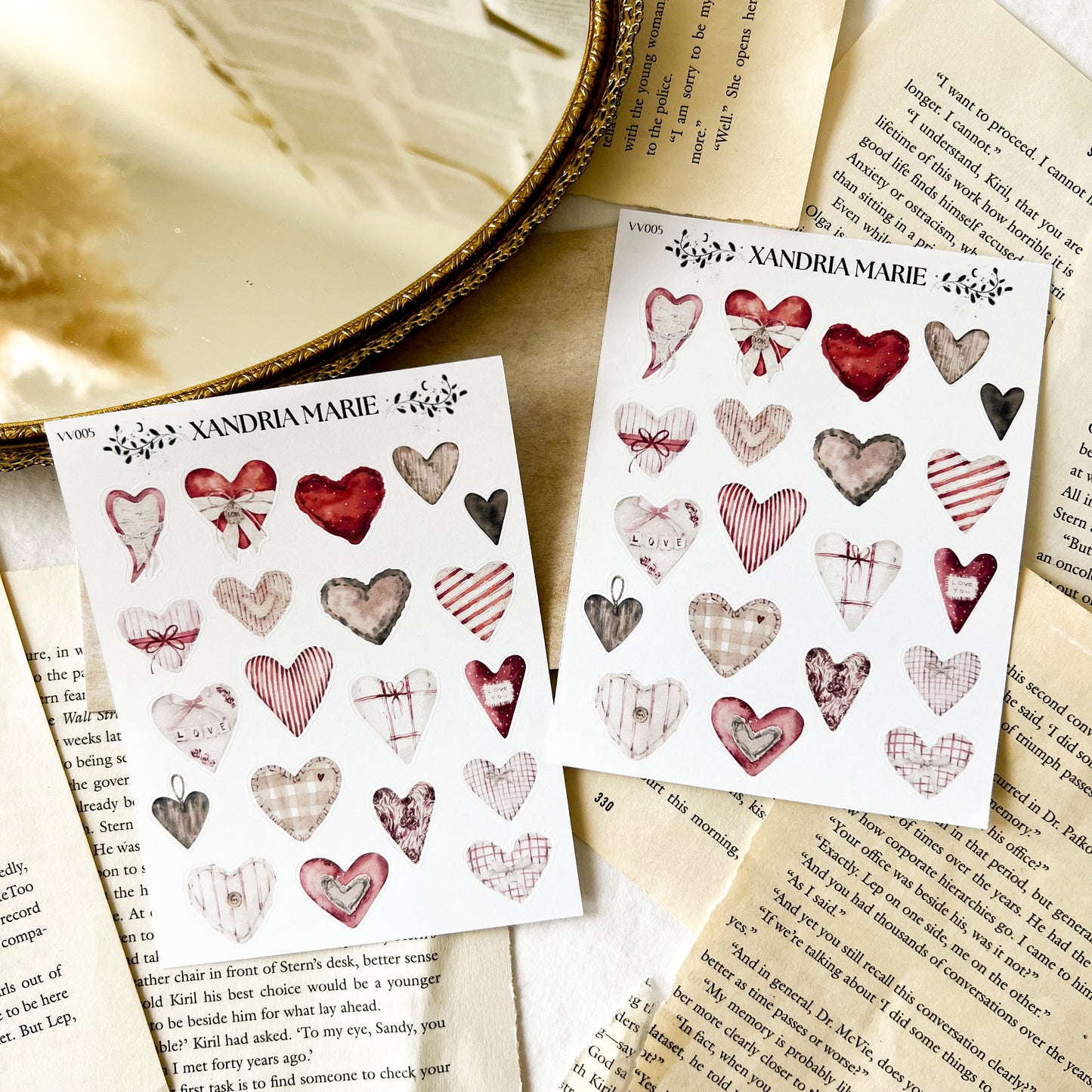 Valentine’s Hearts Sticker Sheet