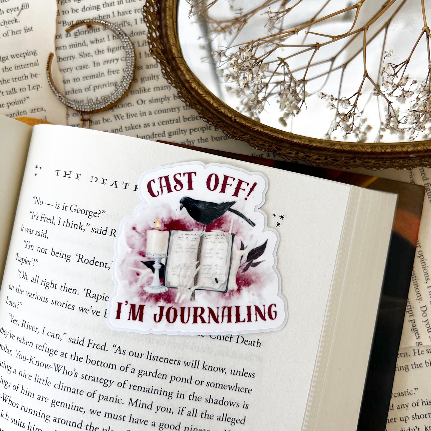 Cast Off! I’m Journaling Vinyl Diecut Sticker