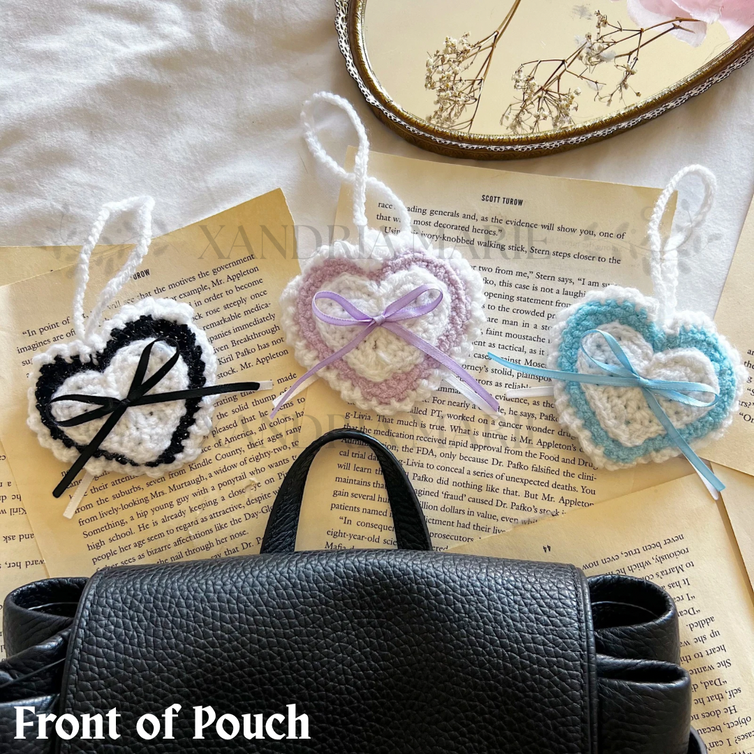 Coquette Heart Pouch Keychain