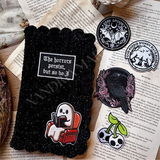 CUSTOMIZE Spooky Patch Book Cover. Journal Cover