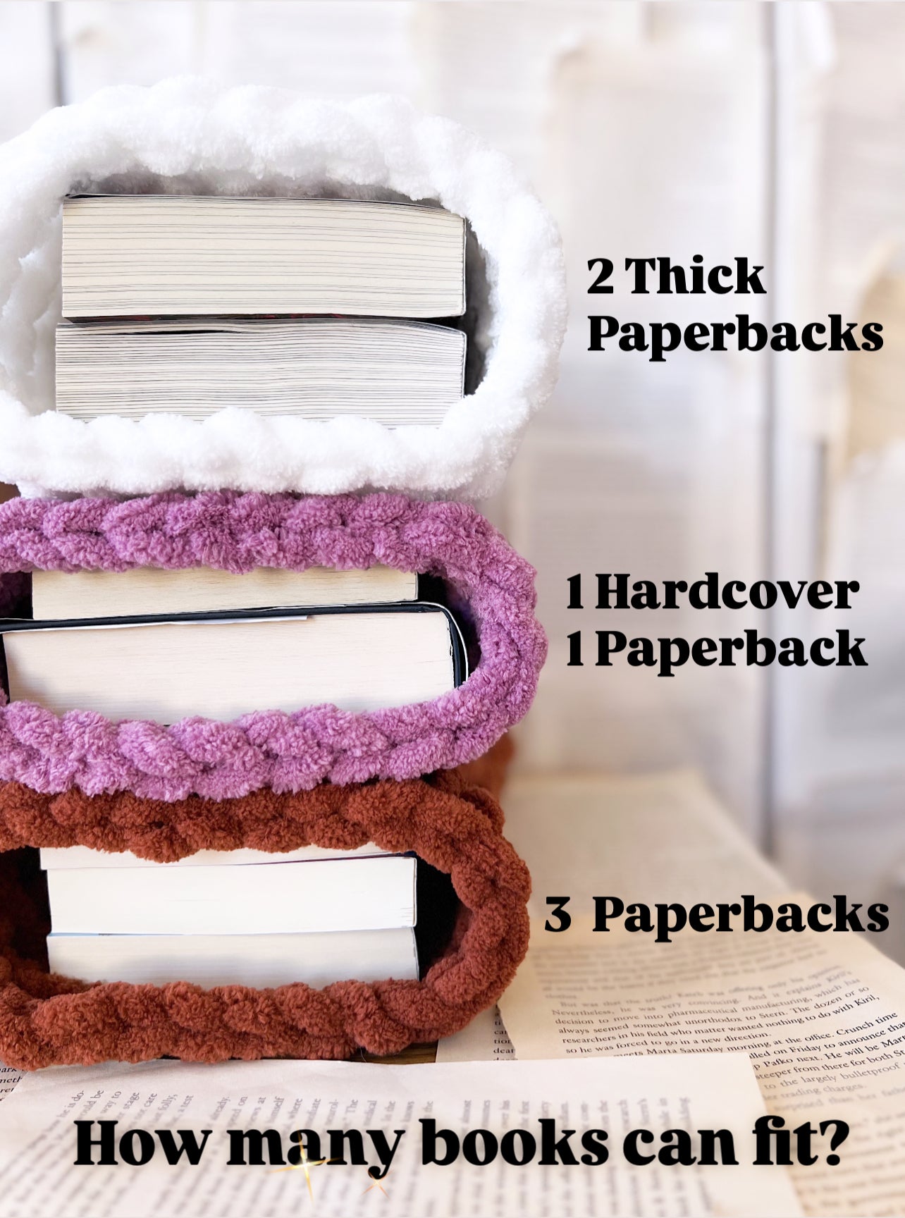 Vertical Chenille Book Sleeve, Planner Pouch