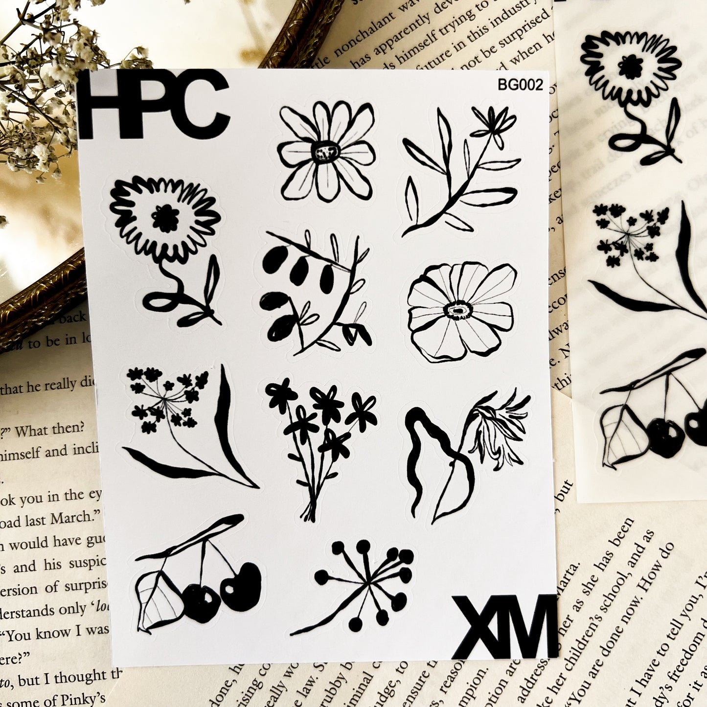 HPX x XM Flowers and Leaves Sticker Sheet