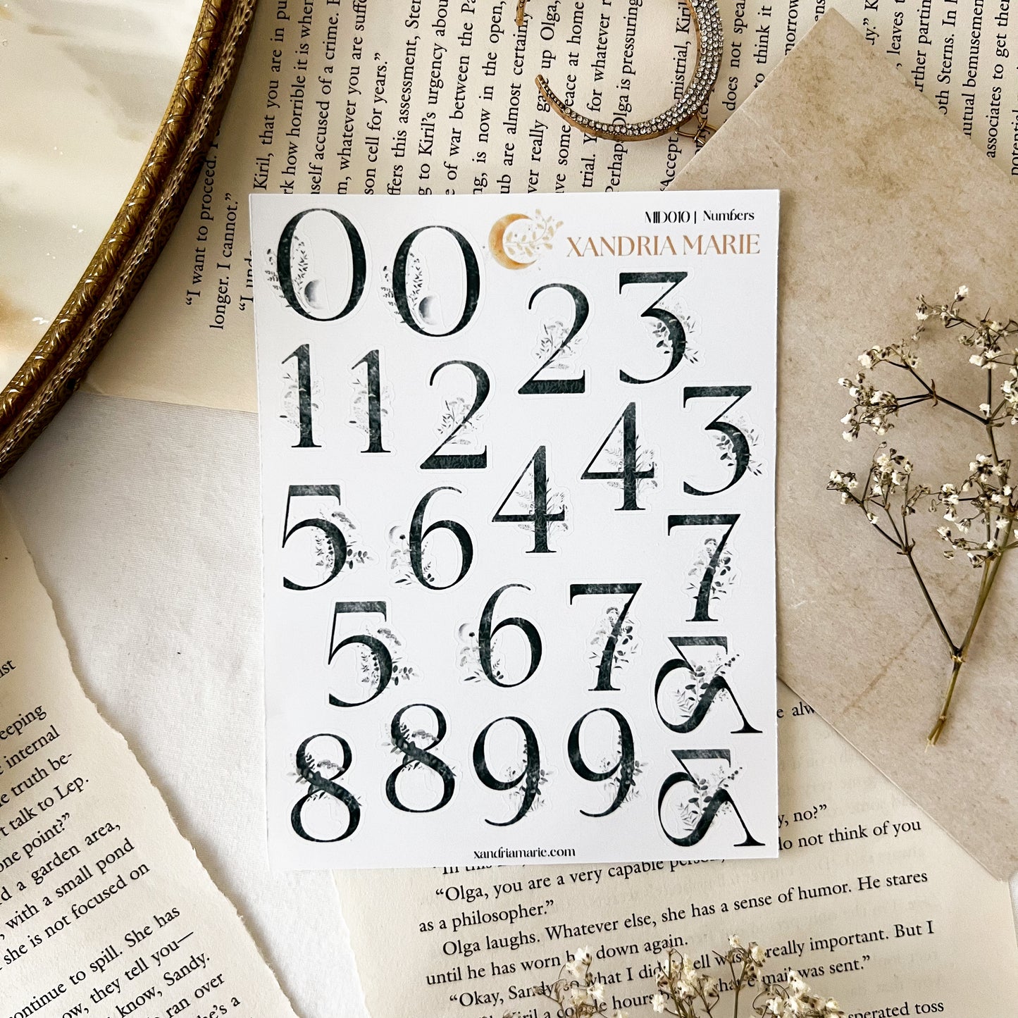 Numbers Sticker Sheet