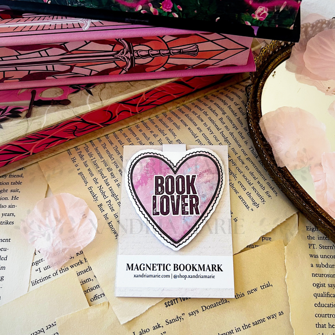 Book Lover Heart Magnetic Bookmark