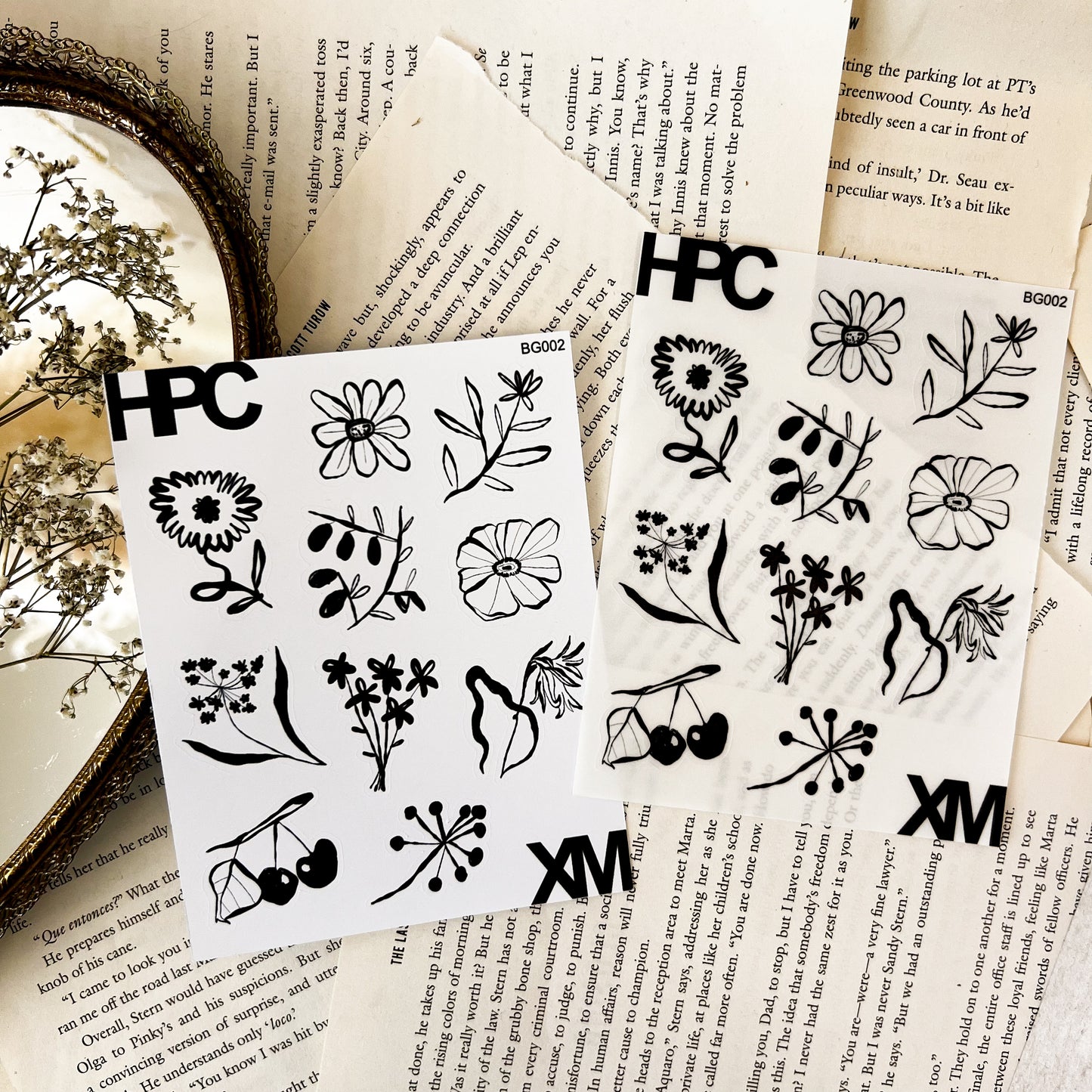 HPX x XM Flowers and Leaves Sticker Sheet