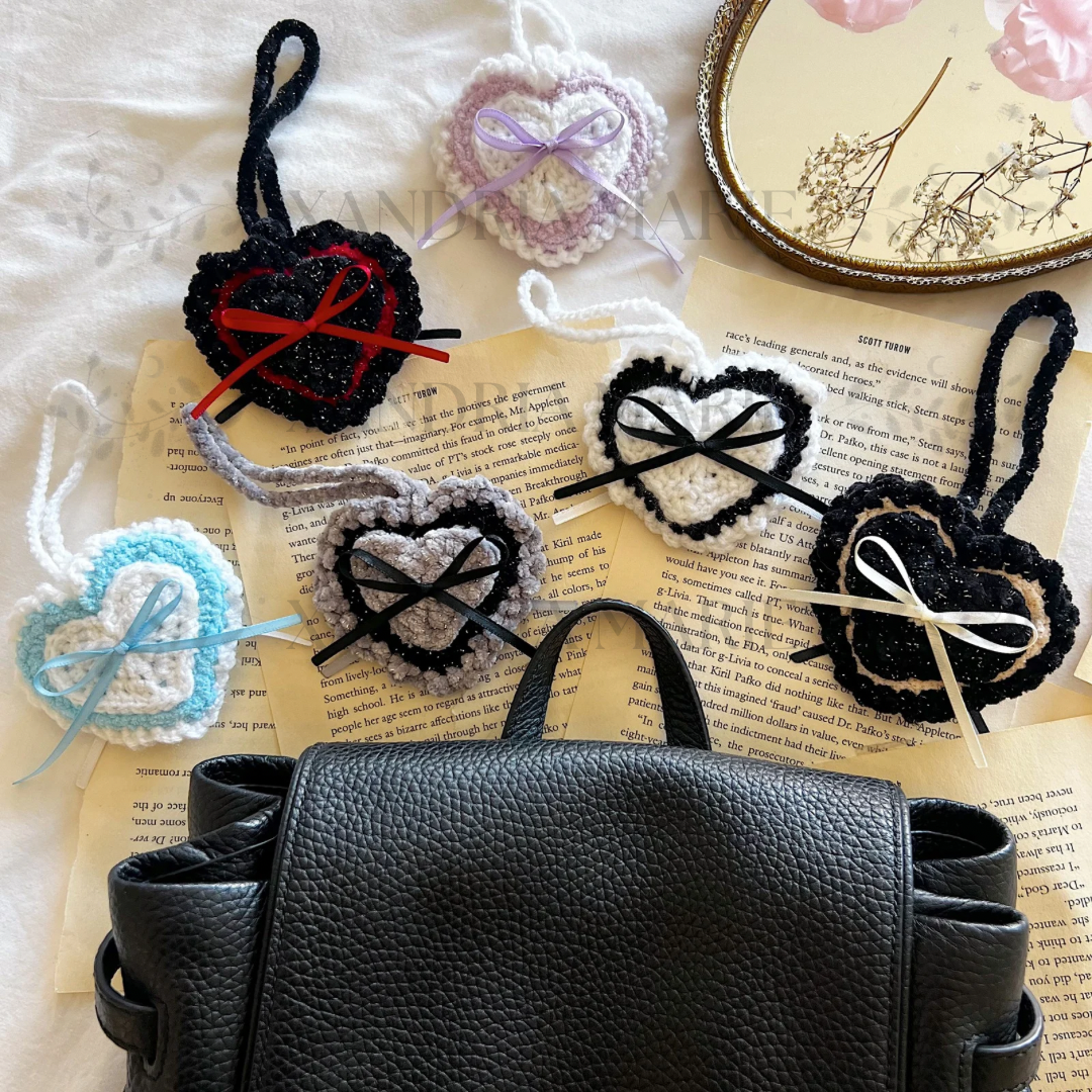 Coquette Heart Pouch Keychain