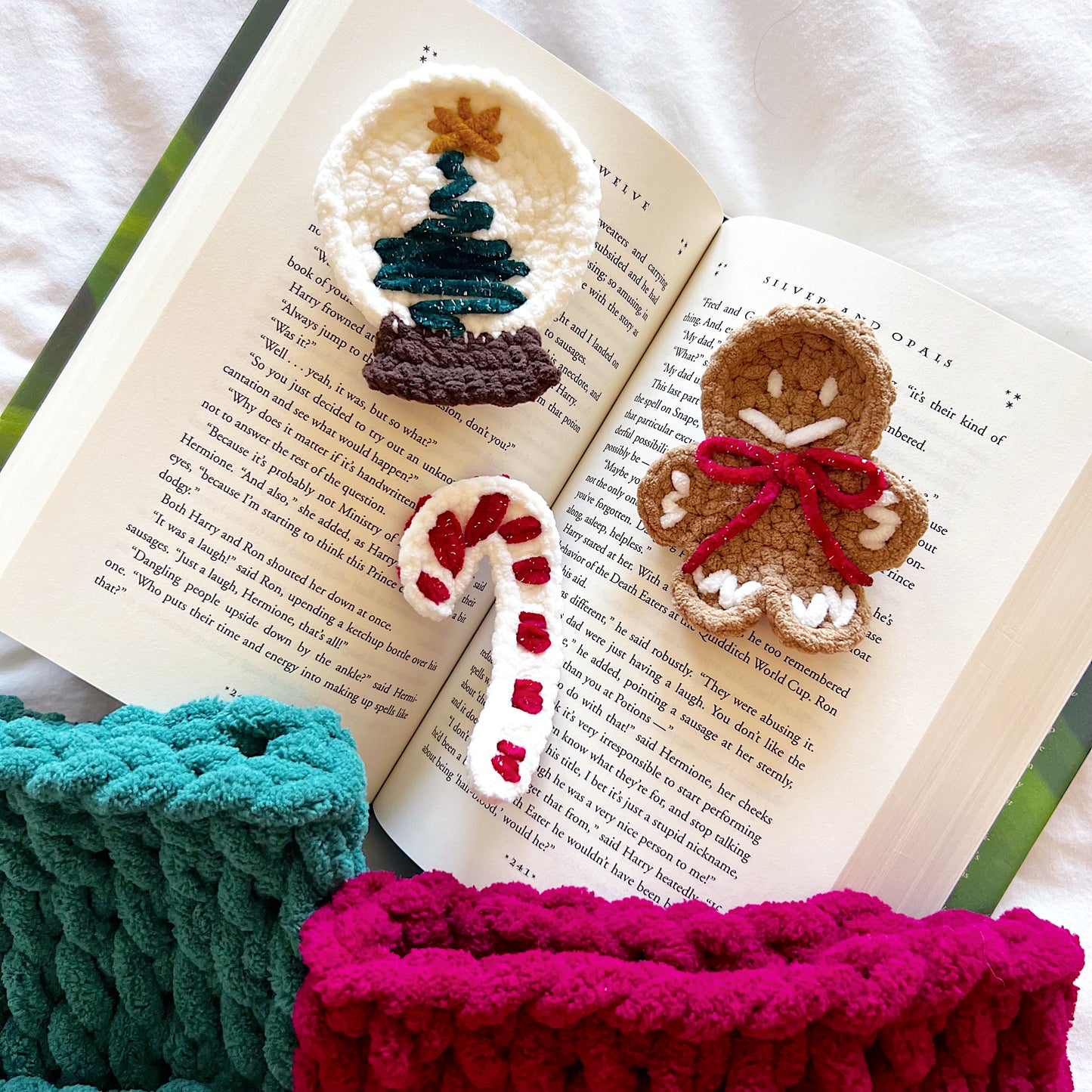 Christmas Crochet Appliqué Clips