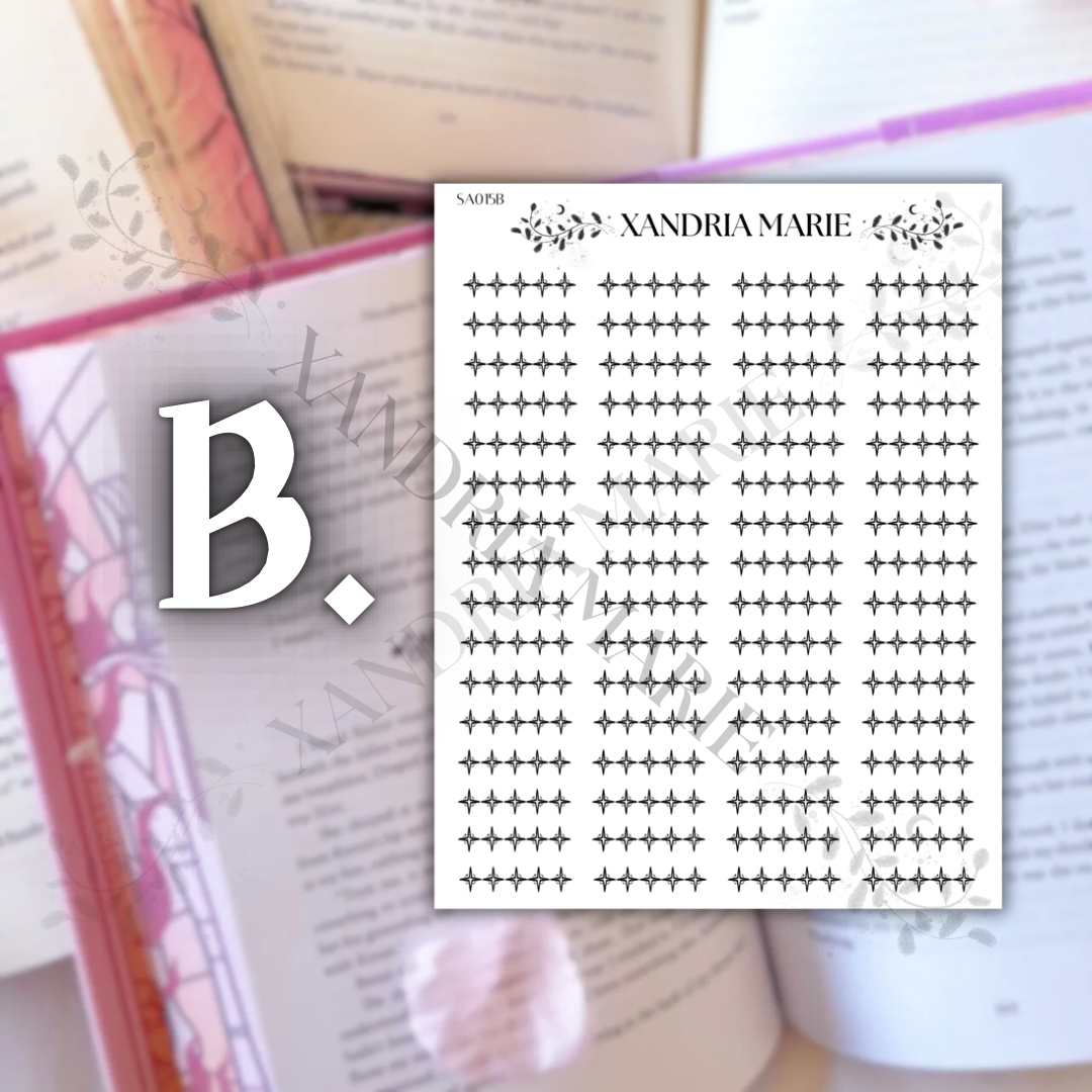 Book Review Stars Sticker Sheet