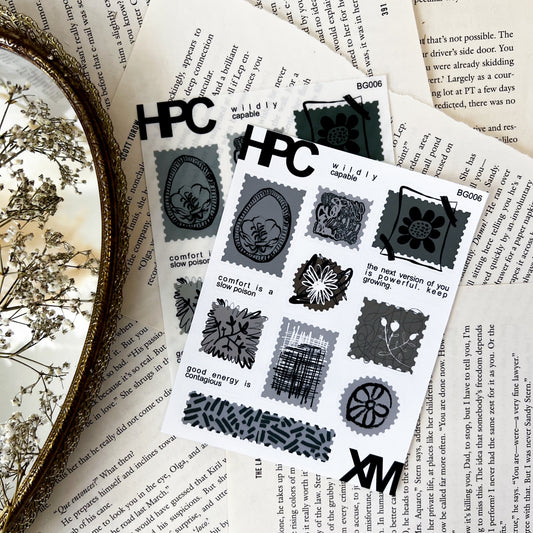 HPX x XM Boho Stamps and Quotes Sticker Sheet