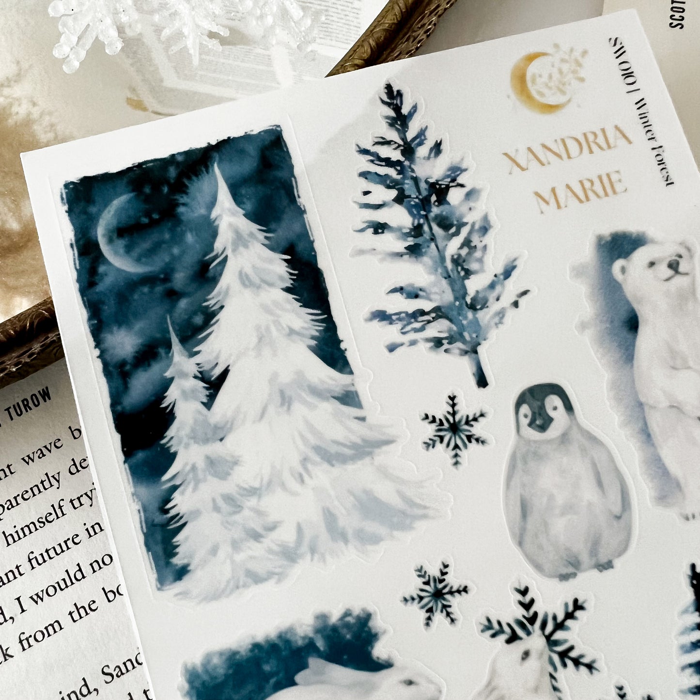 Winter Forest & Animals Sticker Sheet