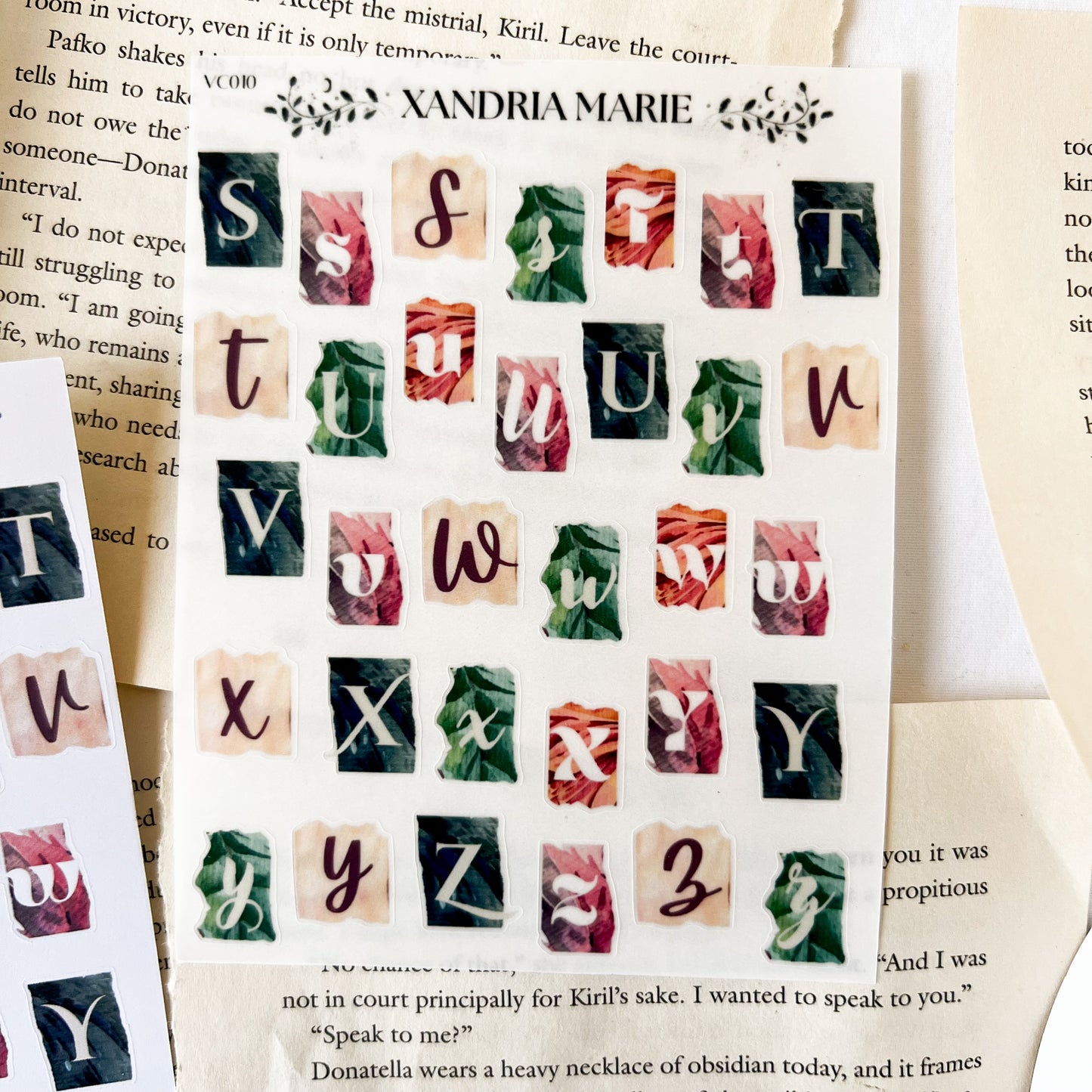 Collage Alphabet Letters Sticker Sheet III