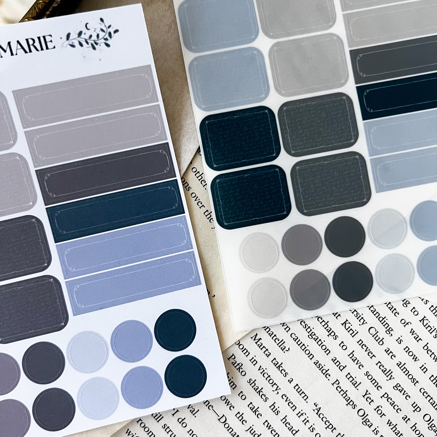 Misty Labels Sticker Sheet