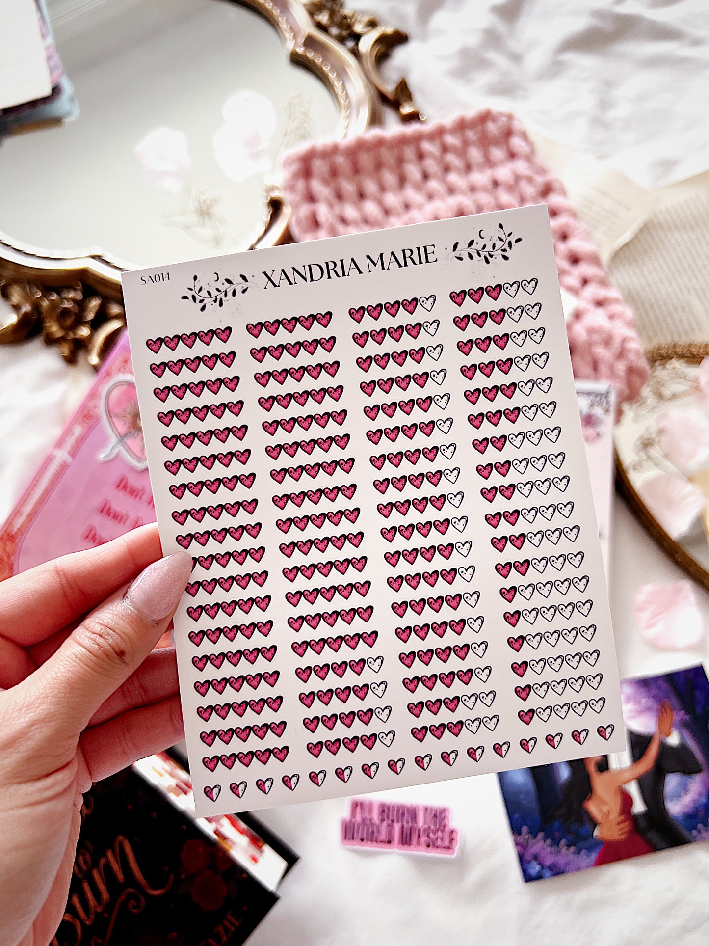 Book Review Hearts Sticker Sheet