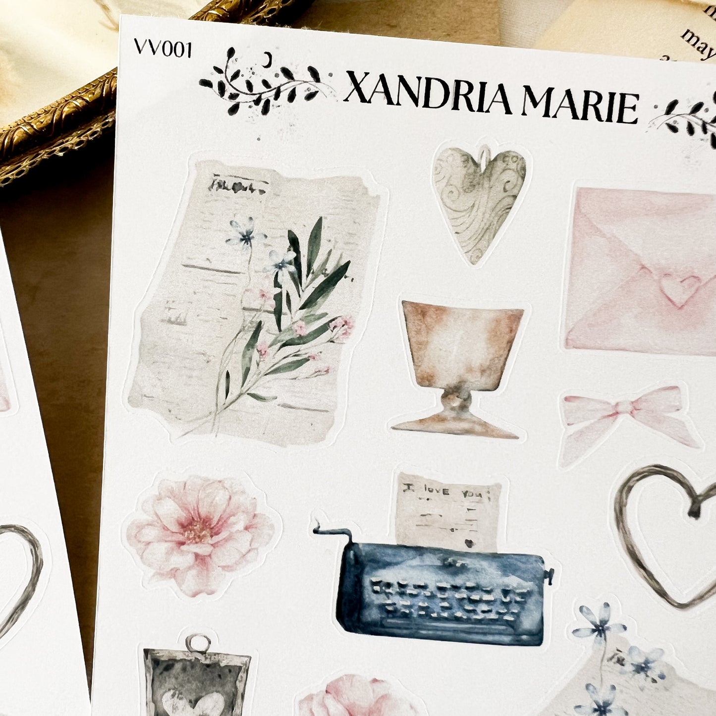 Lovely Stationary Sticker Sheet