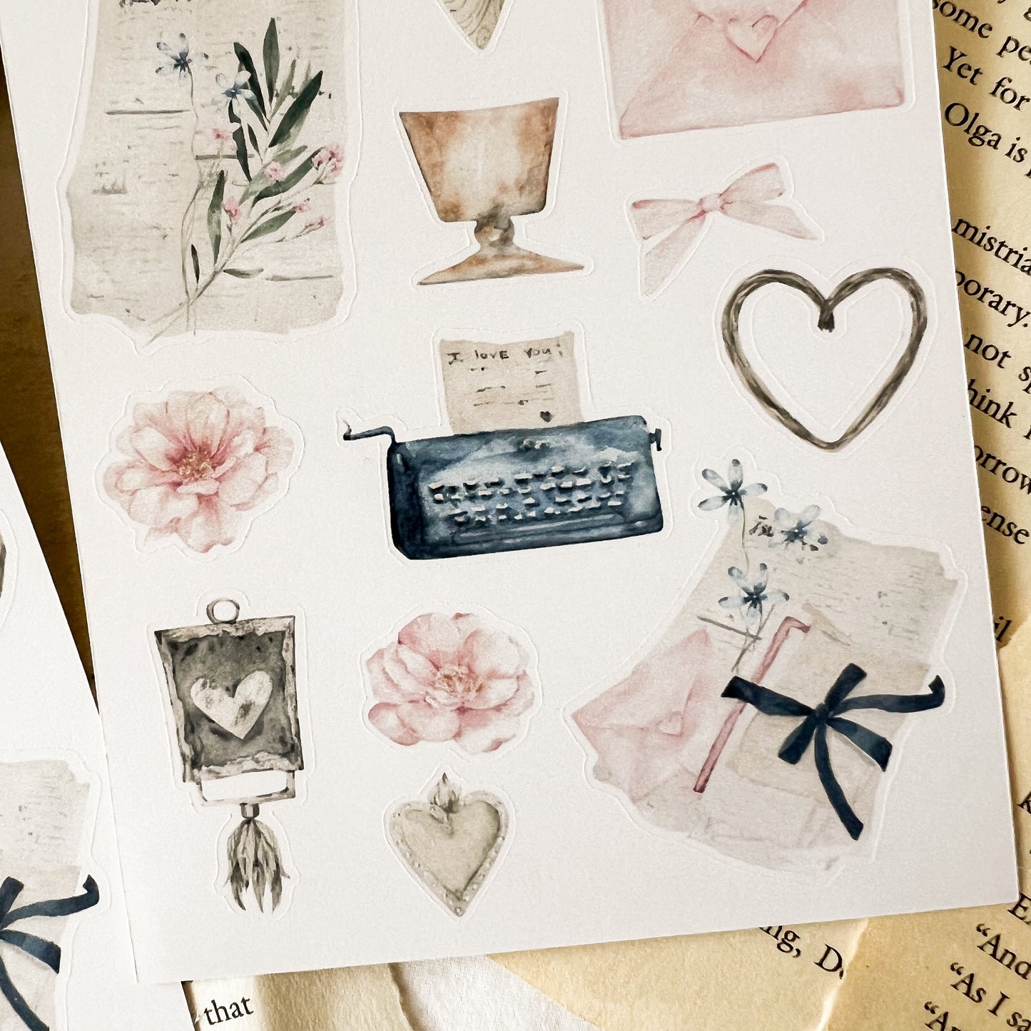 Lovely Stationary Sticker Sheet