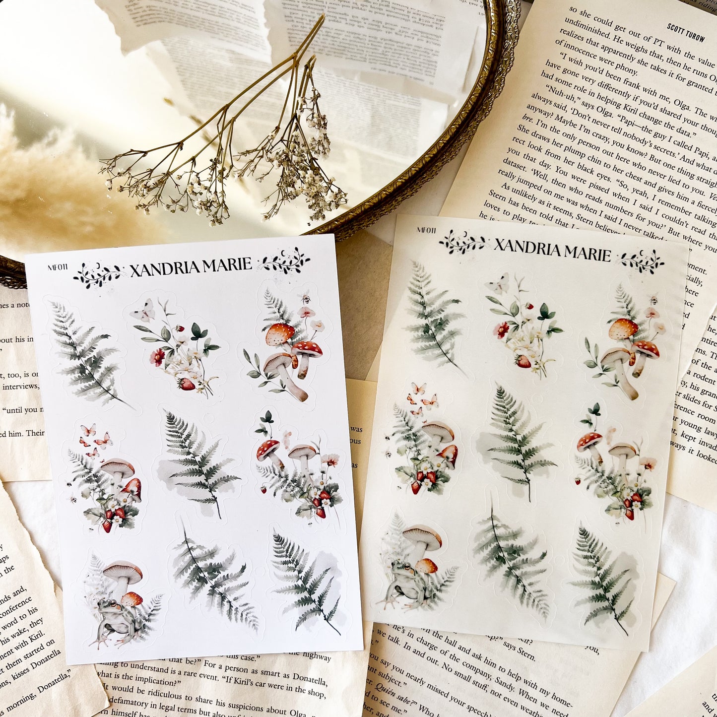 Leaves & Mushrooms Sticker Sheet