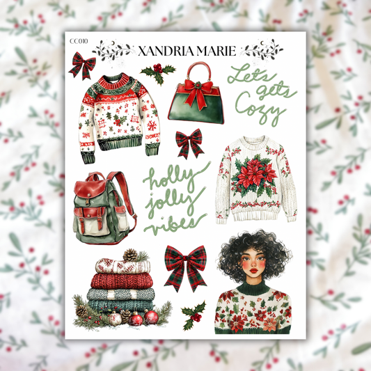 Christmas Sweater Sticker Sheet
