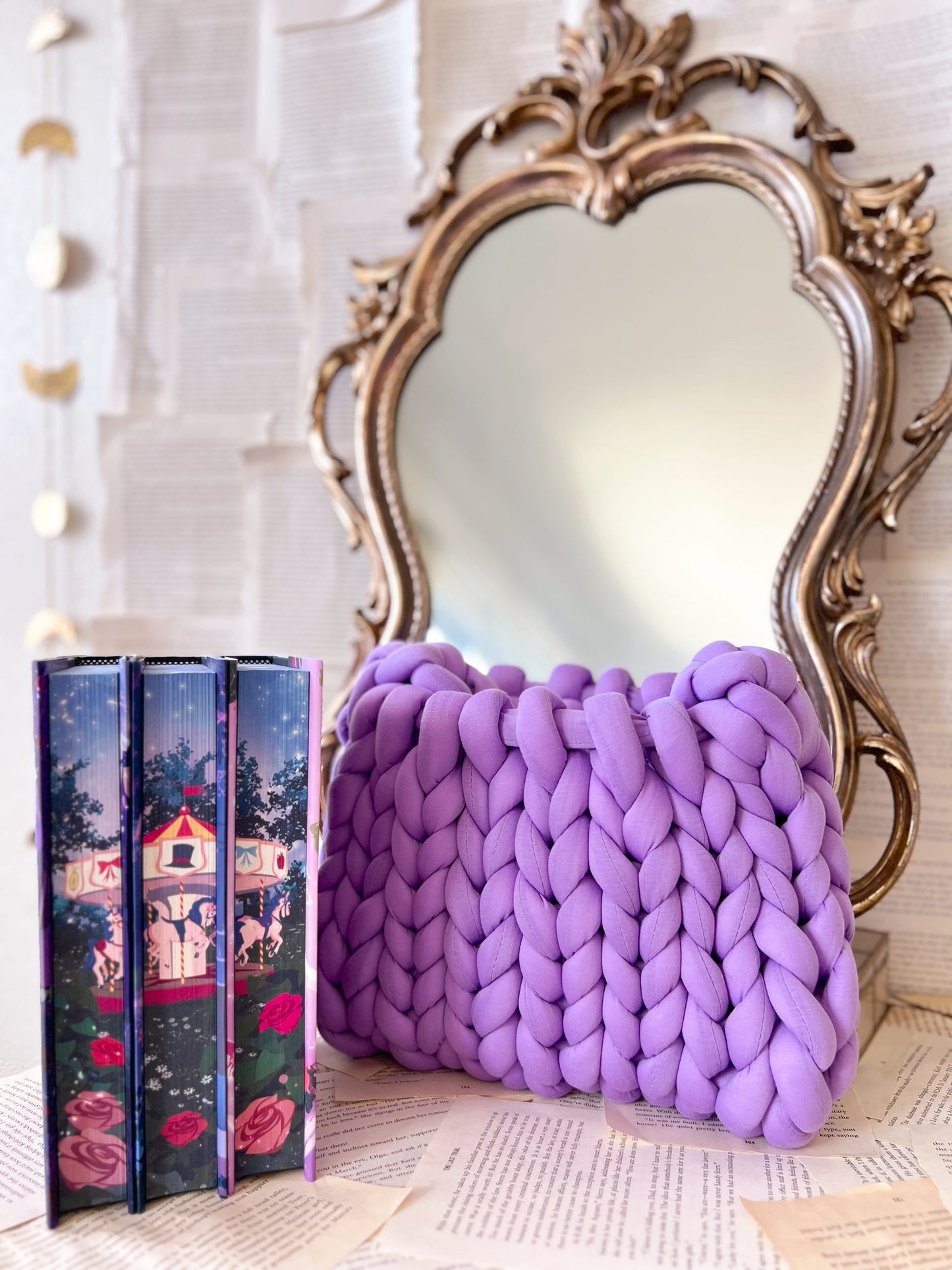 Top Handle Chunky Knit Bag